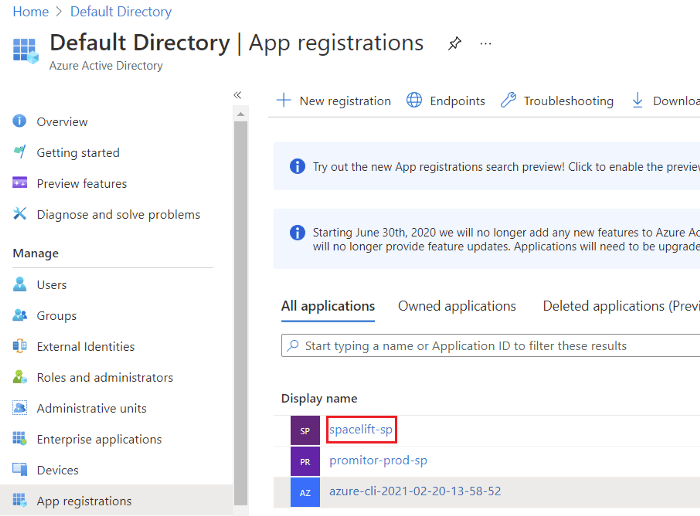 default directory