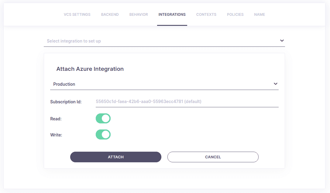Attaching the integration to any Spacelift stacks