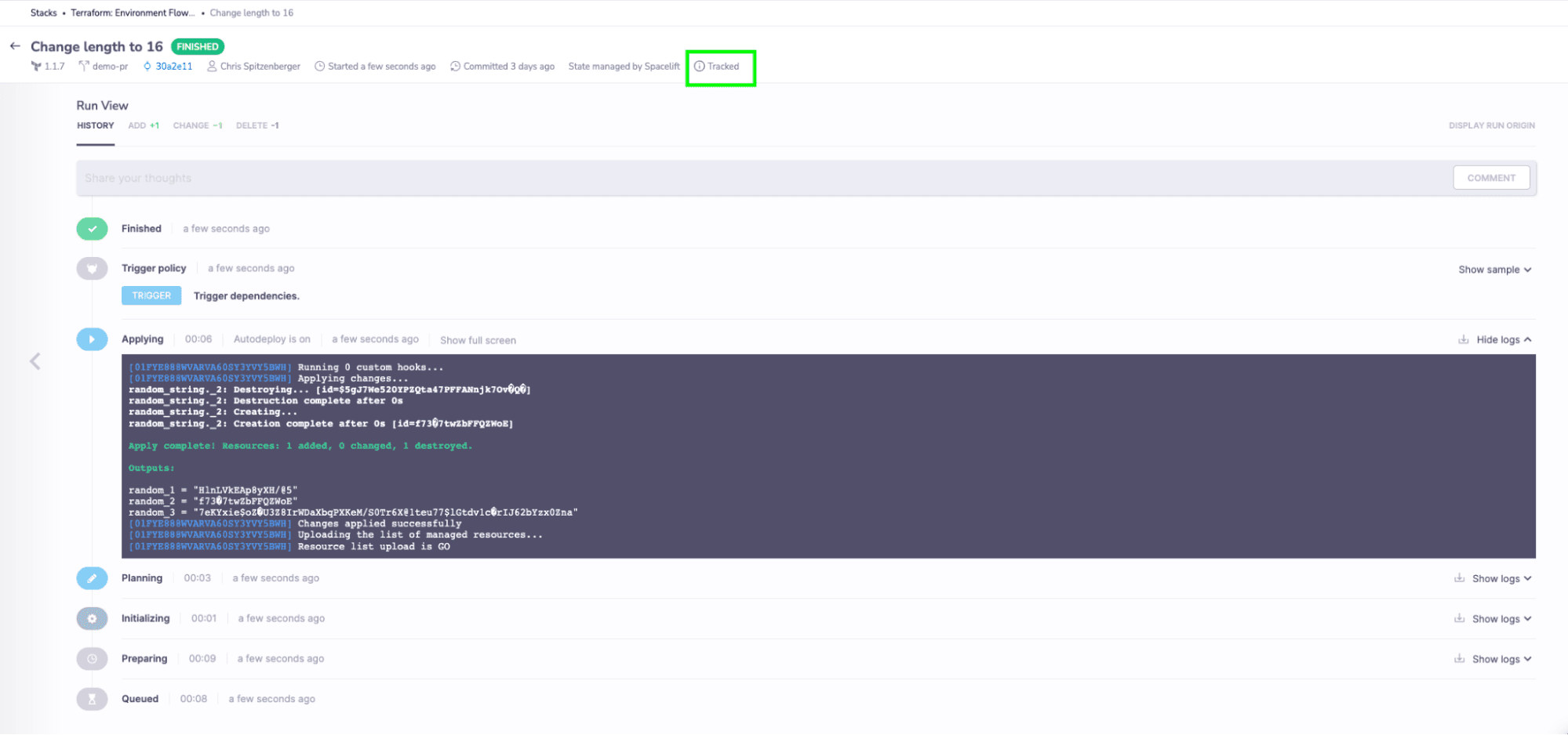 run `terraform apply` command