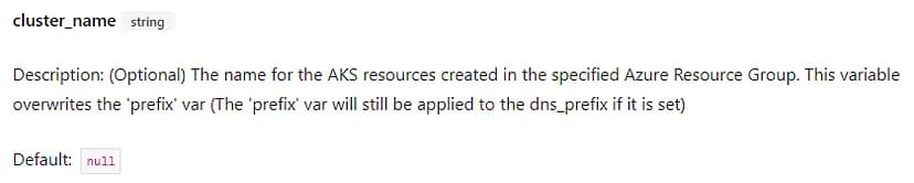 terraform aks cluster name