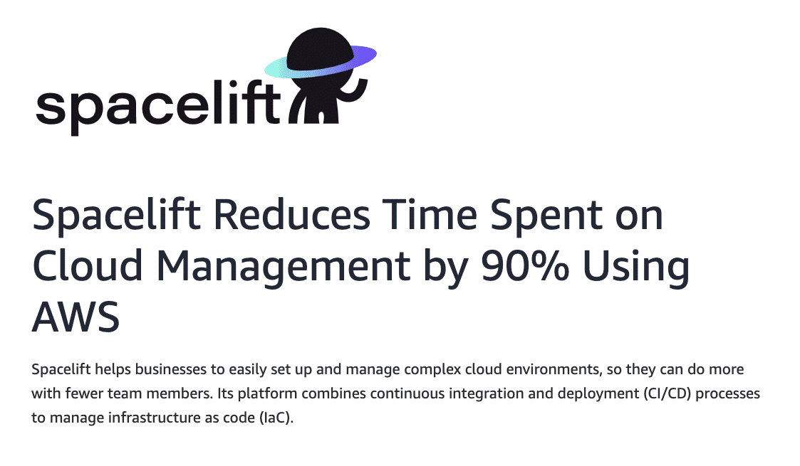 spacelift AWS case study