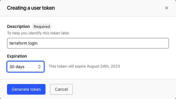 terraform cloud log in