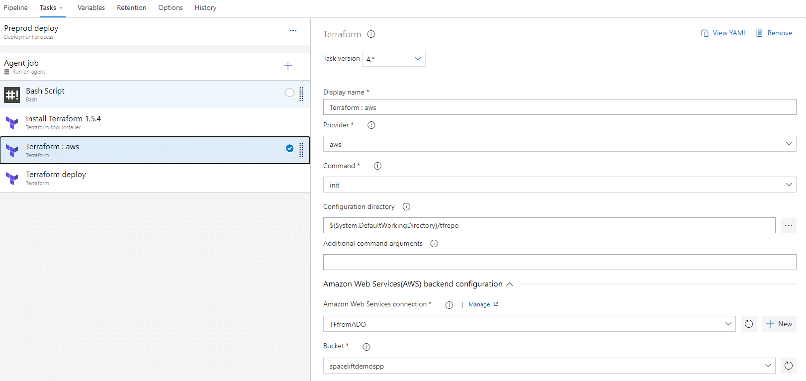 ci cd tasks and configuration