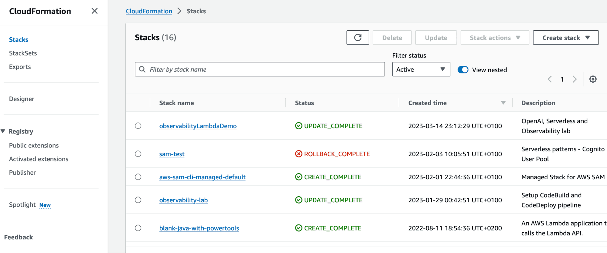 AWS CloudFormation service