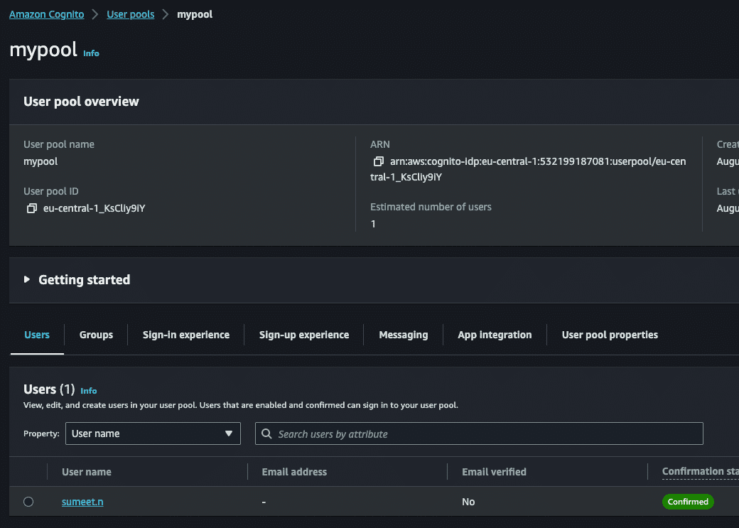 terraform cognito user pool