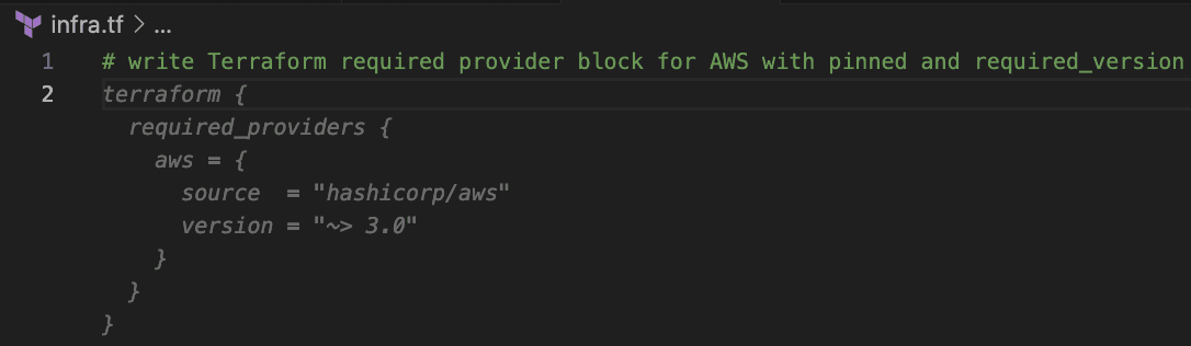 codewhisperer aws provider