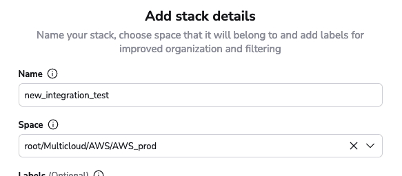 add stack details