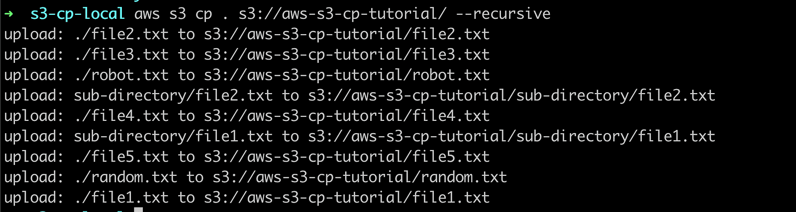 aws cli s3 cp