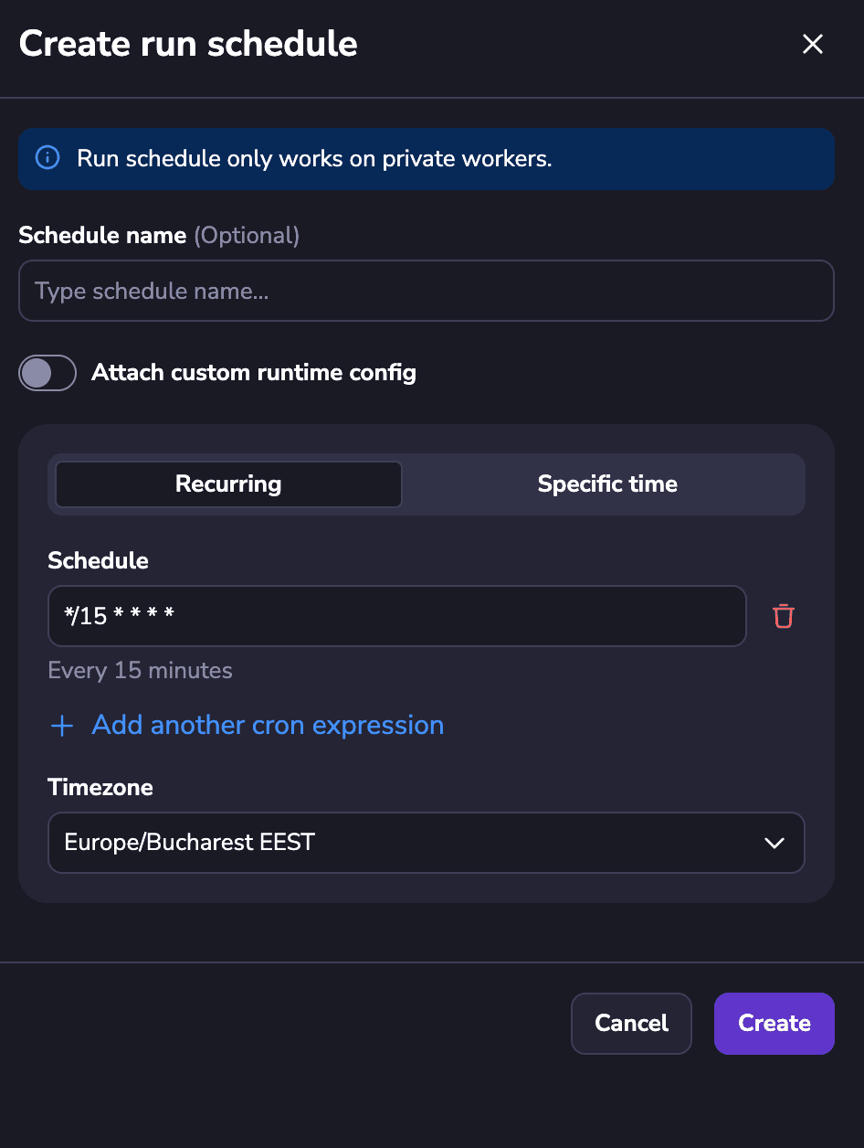 private workers arbitrary tasks