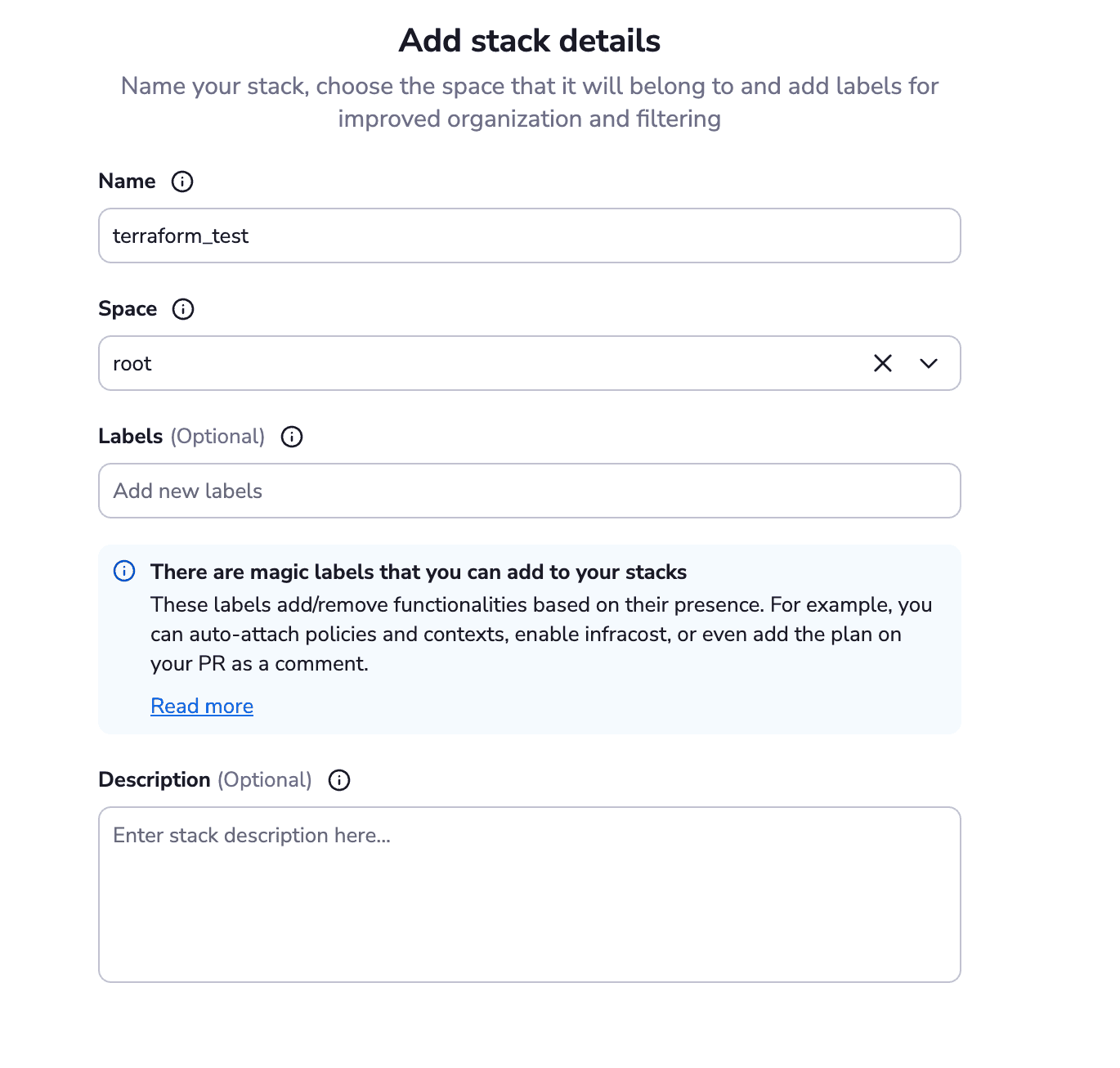 what is spacelift - stack details