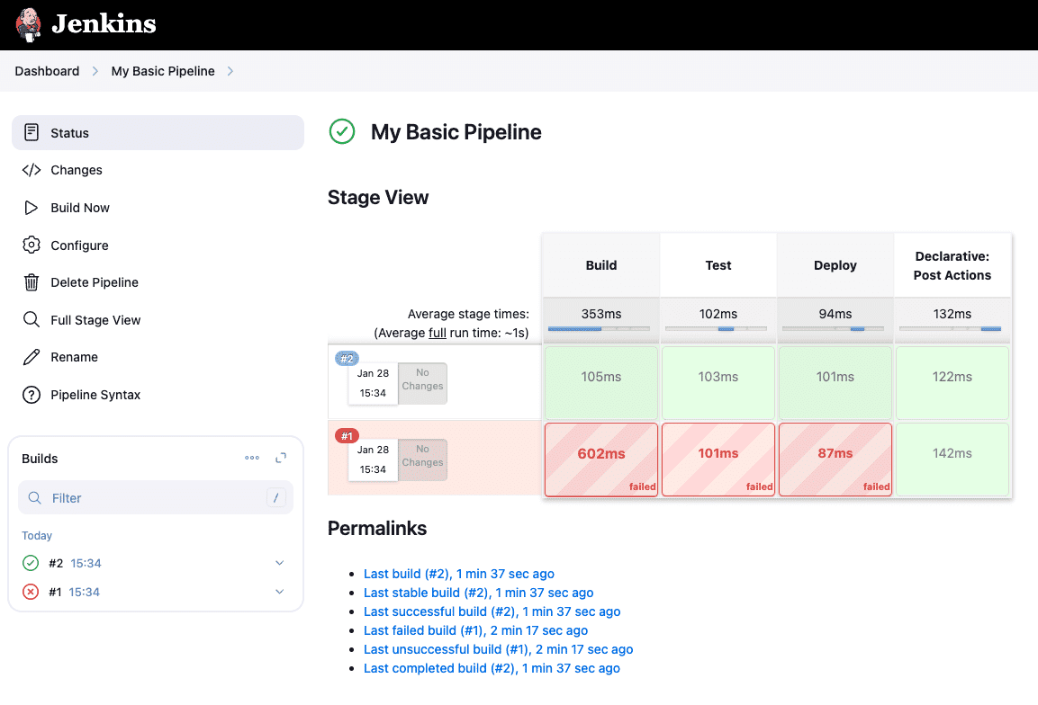 jenkins basic pipeline view